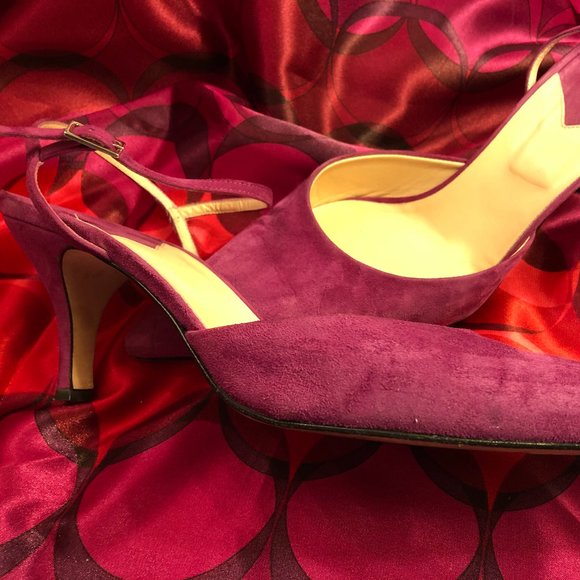 Pink Suede Slingbacks (Size 8.5) - Picture 5 of 9